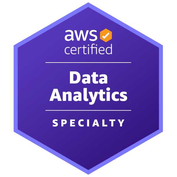 AWS Certified Data Analytics Specialty certification